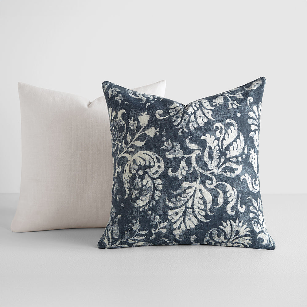 Buy 2 Pack Distressed Floral D cor Throw Pillows Navy LINENS