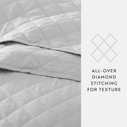 3-Piece Diamond Stitch Quilted Coverlet Set (Sale)