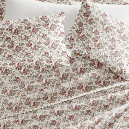 Blooming Floral 4-Piece Pattern Sheet Set