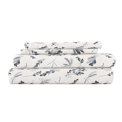 Botanical 4-Piece Flannel Sheet Set