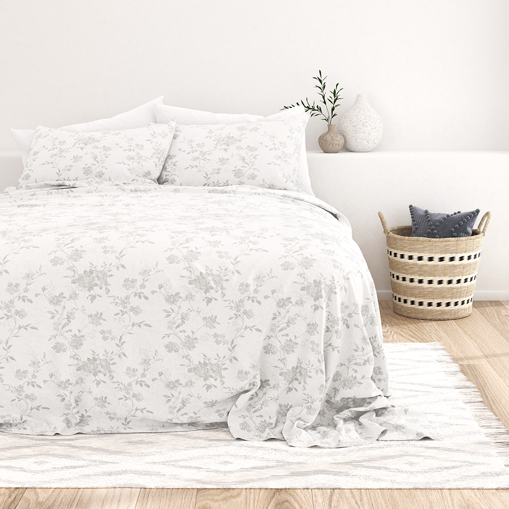 Sylvan Rose 4-Piece Flannel Sheet Set