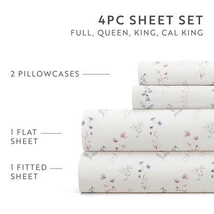 Painted Meadow 4-Piece Pattern Sheet Set - Sale