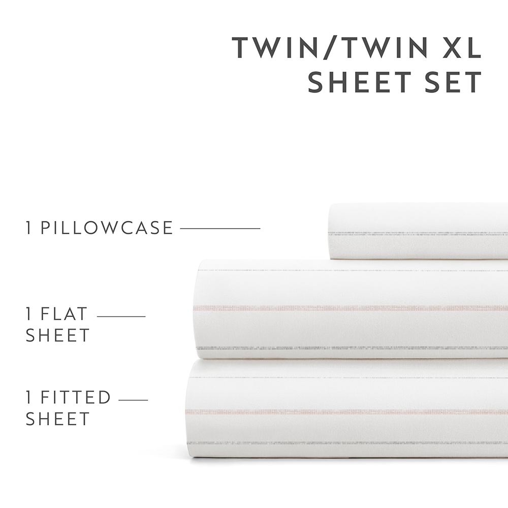 Soft Stitch Stripe 4-Piece Pattern Sheet Set