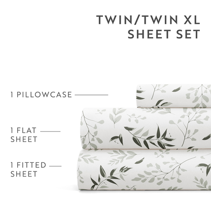 Tossed Foliage 4-Piece Pattern Sheet Set