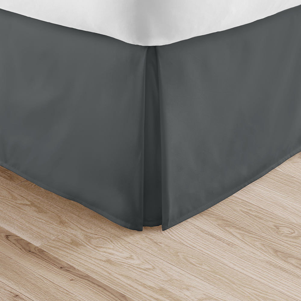 Gray bed skirt best sale