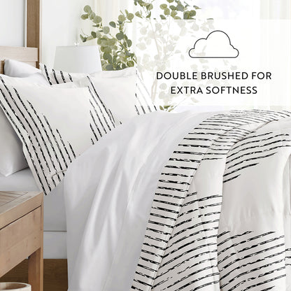 Diamond Stripe Down-Alternative Comforter Set