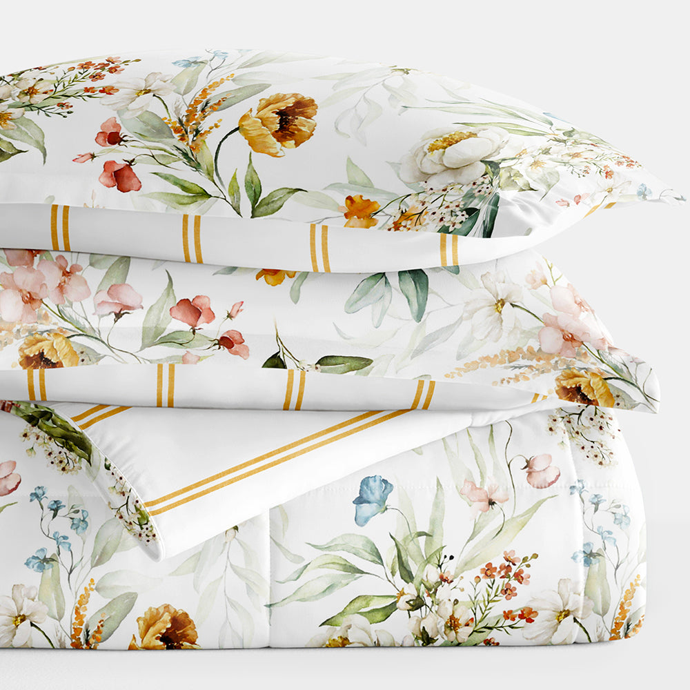 Chintz Floral Reversible Down-Alternative Comforter Set (Sale)