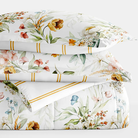 Chintz Floral Reversible Down-Alternative Comforter Set