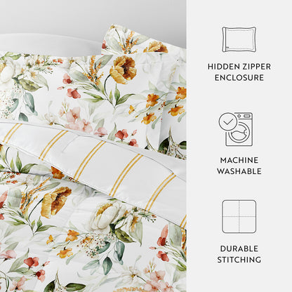 Chintz Floral Reversible Down-Alternative Comforter Set (Sale)