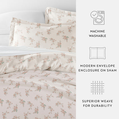 Apricot Pattern 3-Piece Duvet Cover Set