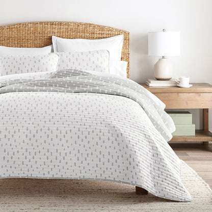 Painted Dots Reversible Quilted Coverlet Set