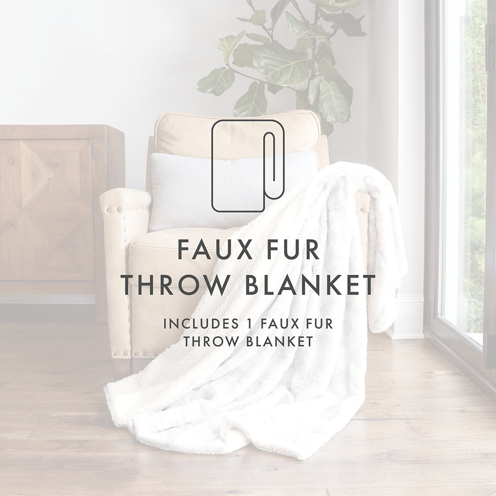 Faux Fur Tie Dye Throw Blanket