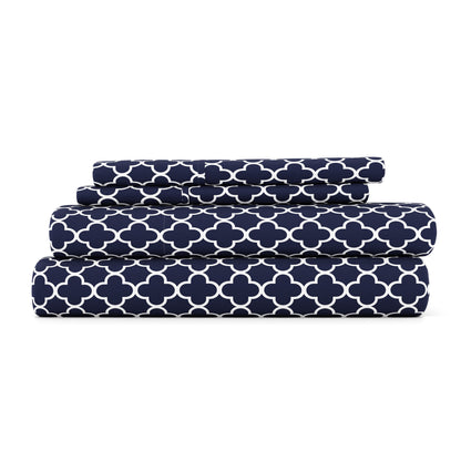 Quatrefoil - Navy