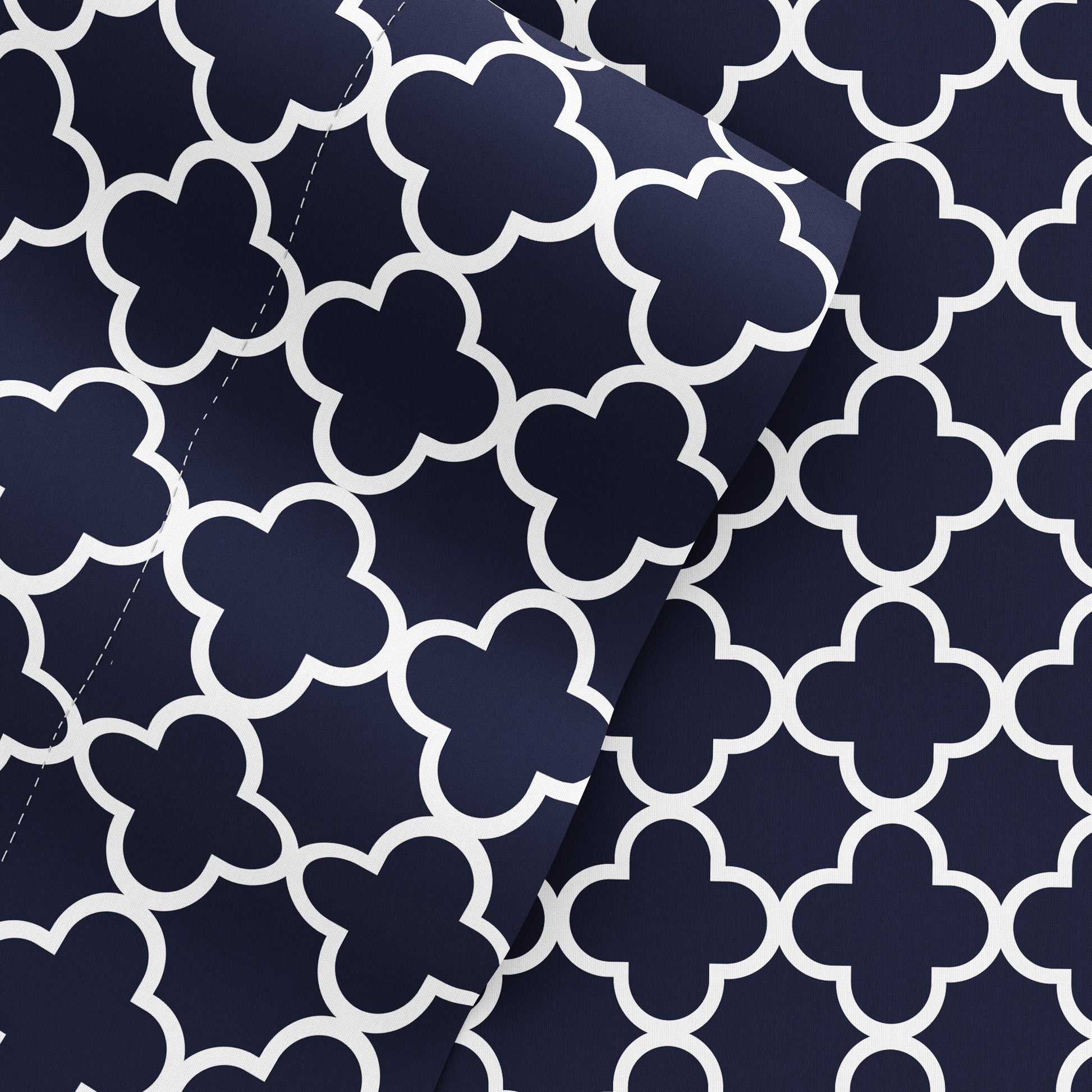 Quatrefoil - Navy