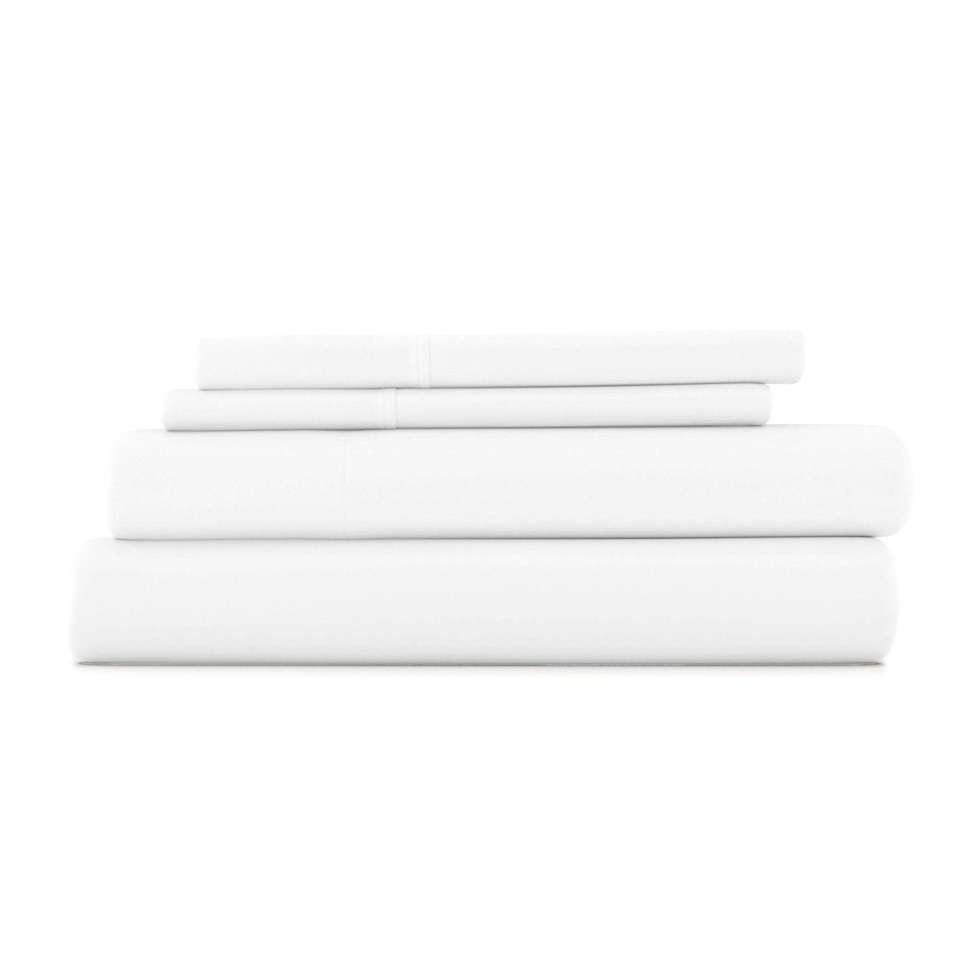 White, 4-Piece Bamboo Sheet Set