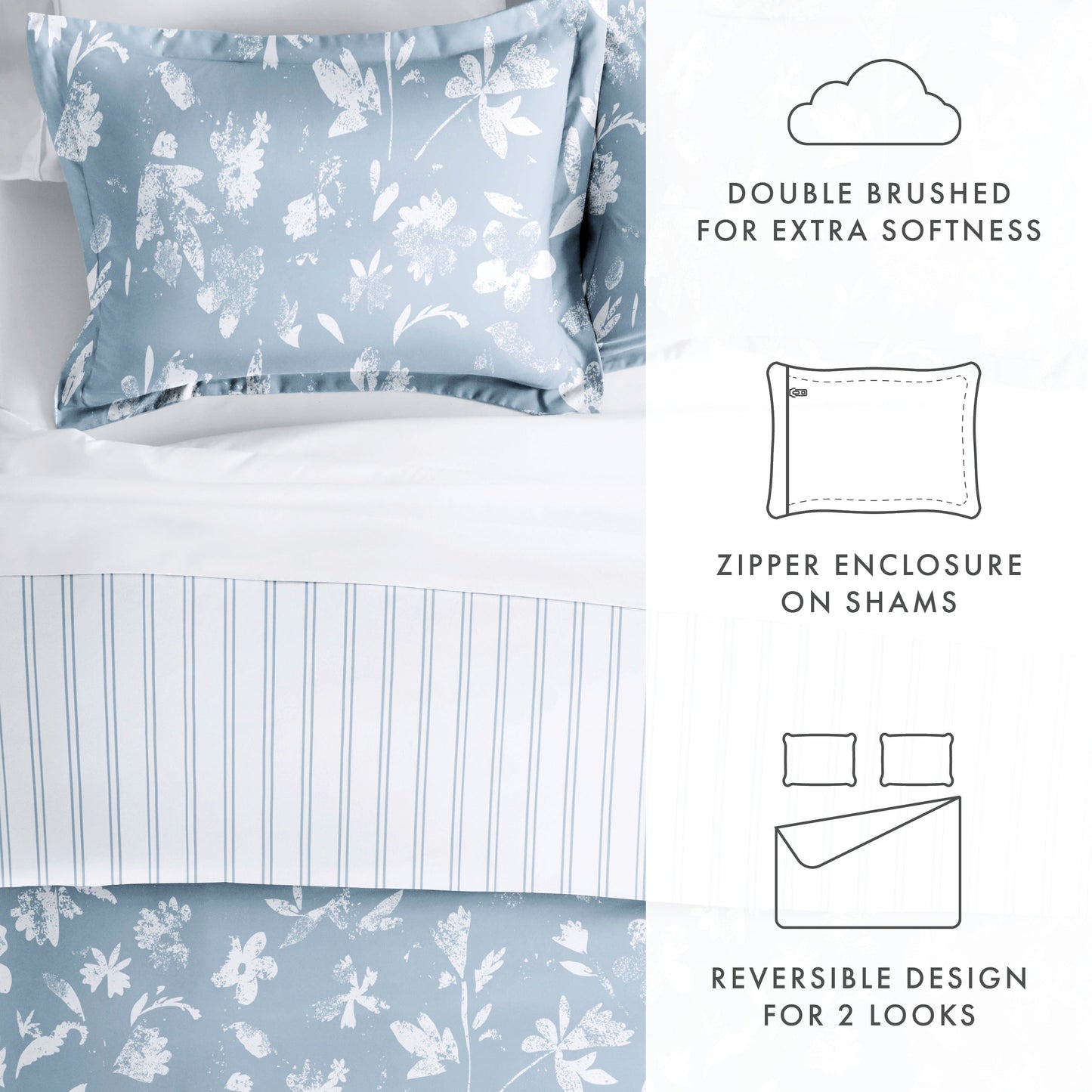 Country Home Reversible - Light Blue