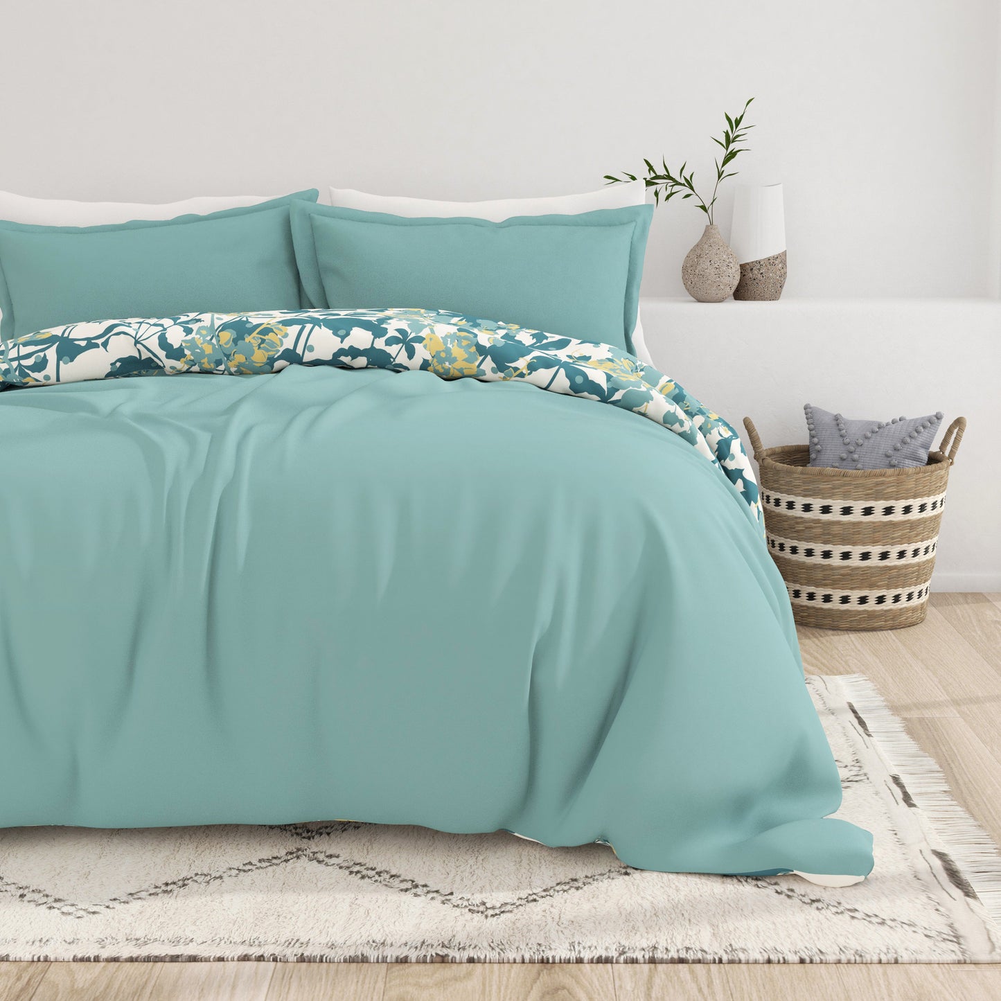 Boho Flower Reversible- Teal