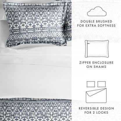 Modern Rustic Reversible - Navy