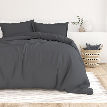 Black, 3-Piece Essential Duvet Cover Set