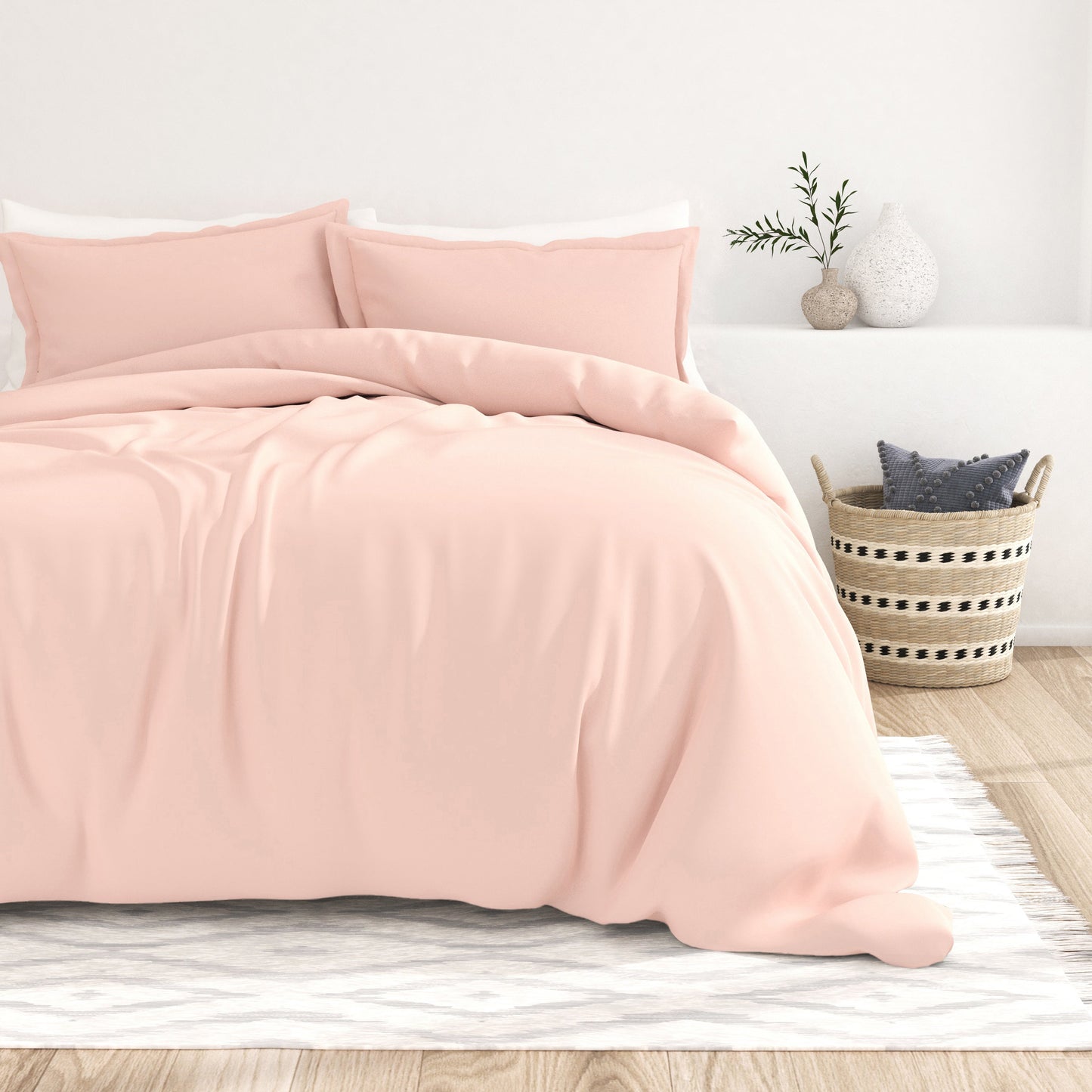 Blush, 3-Piece Essential Duvet Cover Set