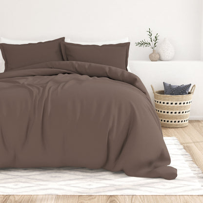 Chocolate, 3-Piece Essential Duvet Cover Set