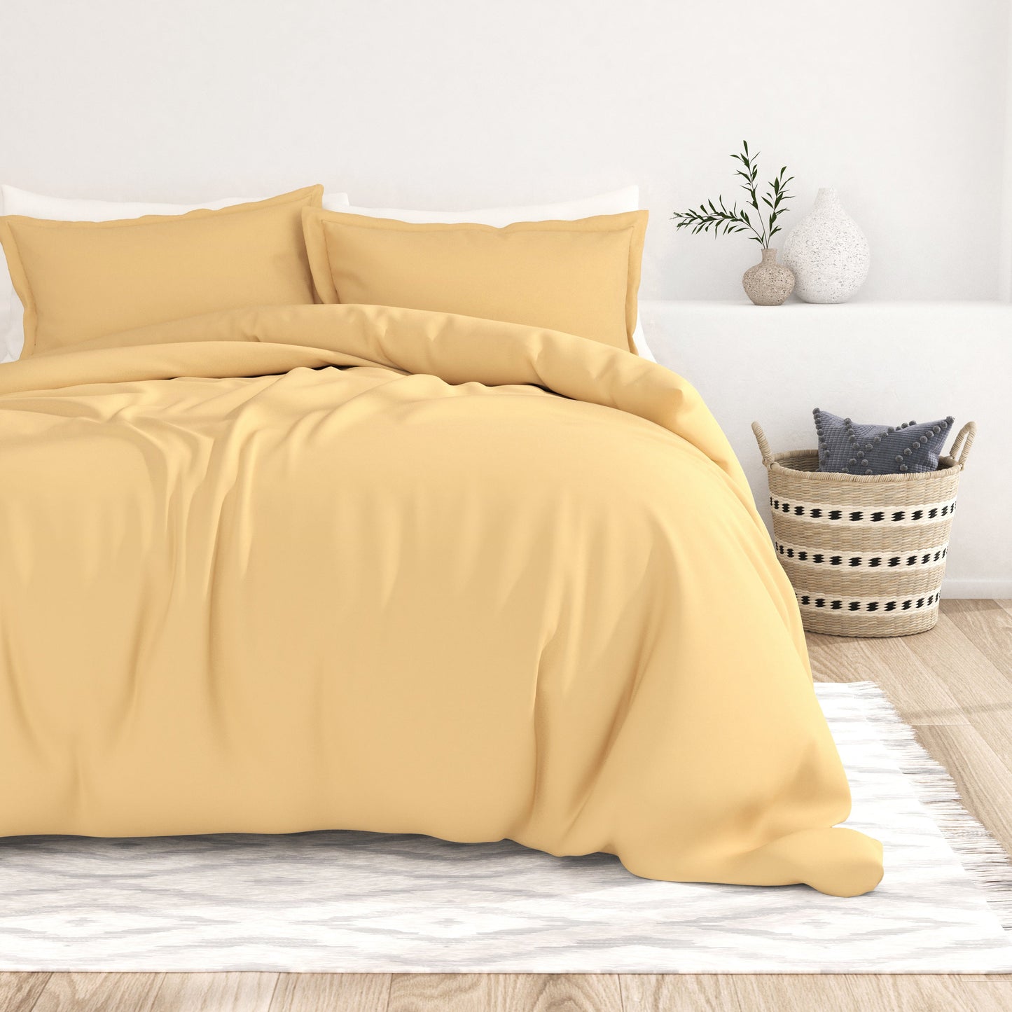 Gold, 3-Piece Essential Duvet Cover Set