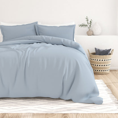 Light Blue, 3-Piece Essential Duvet Cover Set