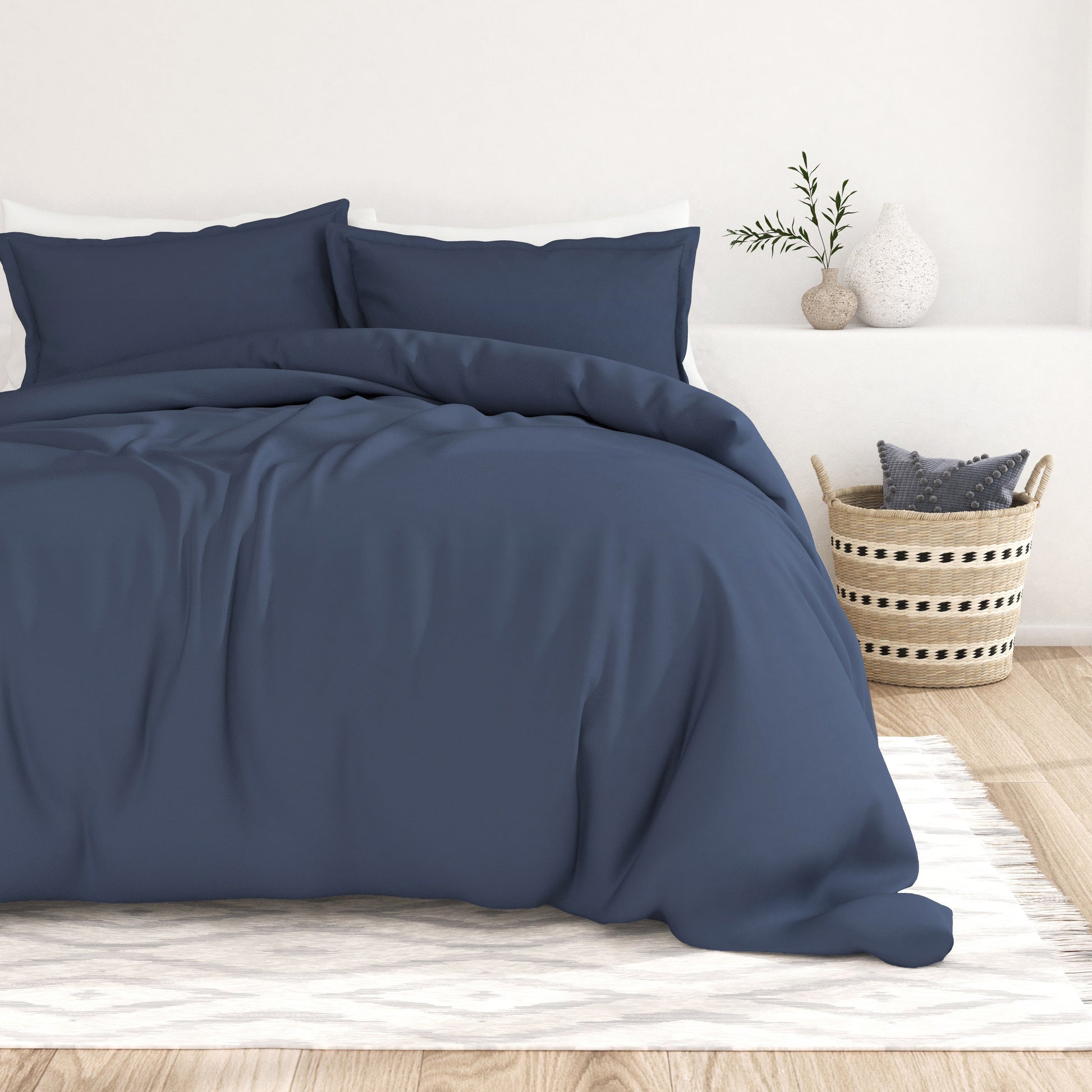 Navy, 3-Piece Essential Duvet Cover Set