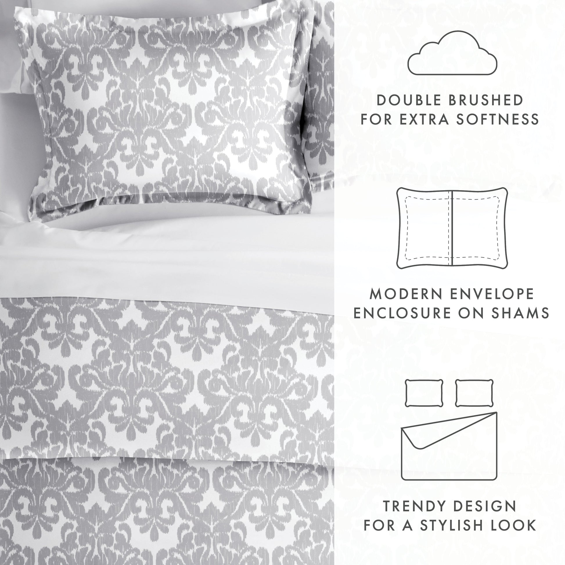 Soft Damask - Light Gray