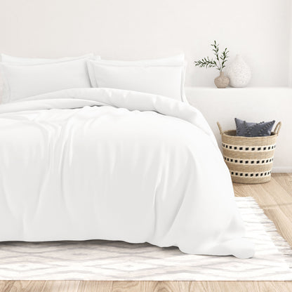 White, 3-Piece Essential Duvet Cover Set