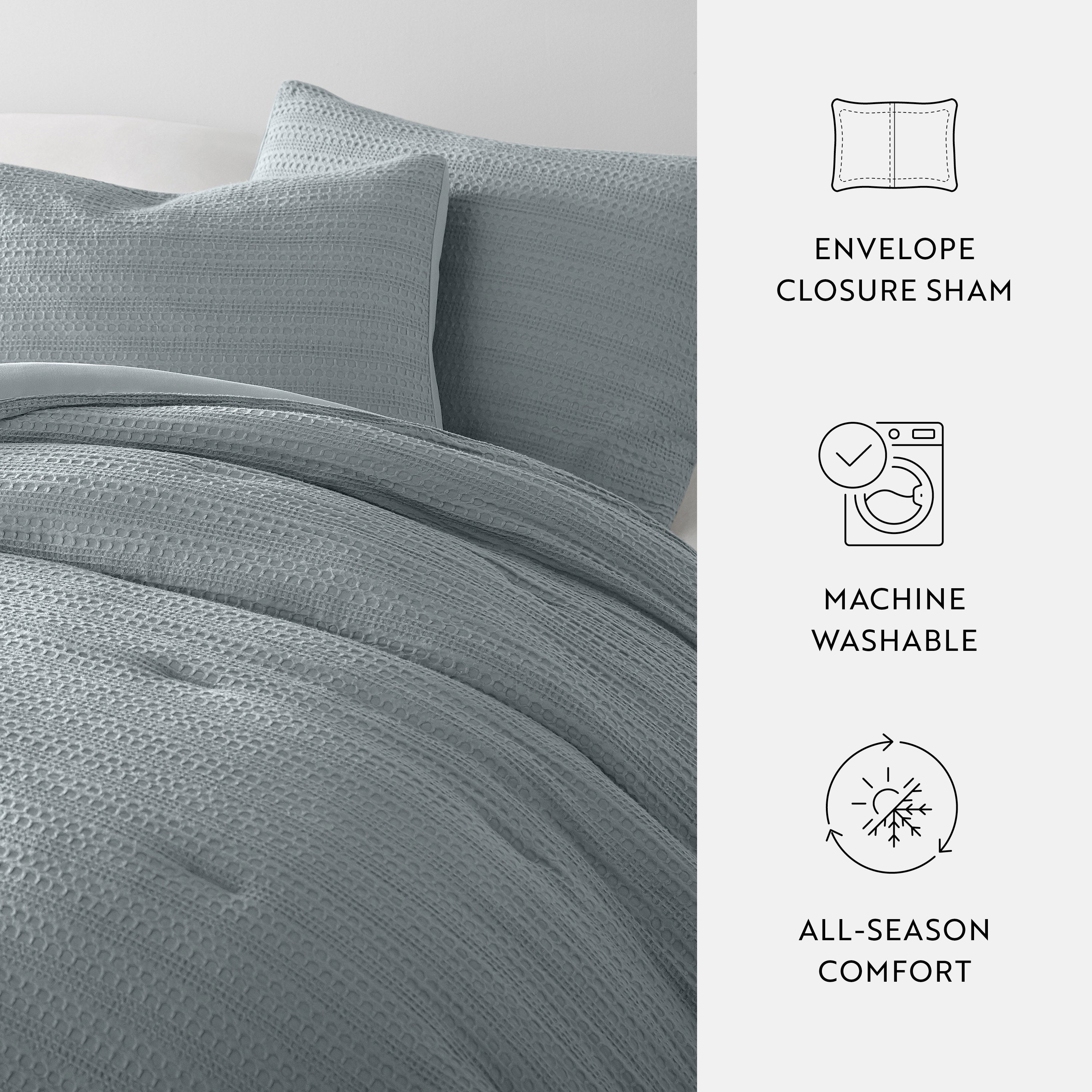 Textured Down Alternative Comforter Set - Linens & Hutch (King/Cal