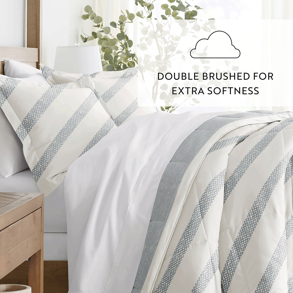 Buy Distressed Stripe Reversible Down-Alternative Comforter Set