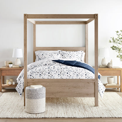 Forget Me Not Reversible Down-Alternative Comforter Set