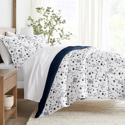 Forget Me Not Reversible Down-Alternative Comforter Set