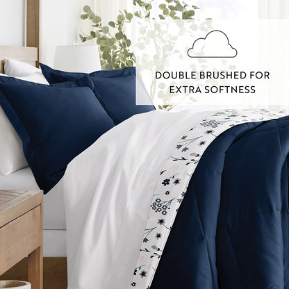 Forget Me Not Reversible Down-Alternative Comforter Set