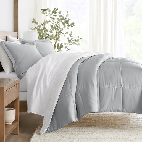 Buy Gray Ombre Reversible Down-Alternative Comforter Set