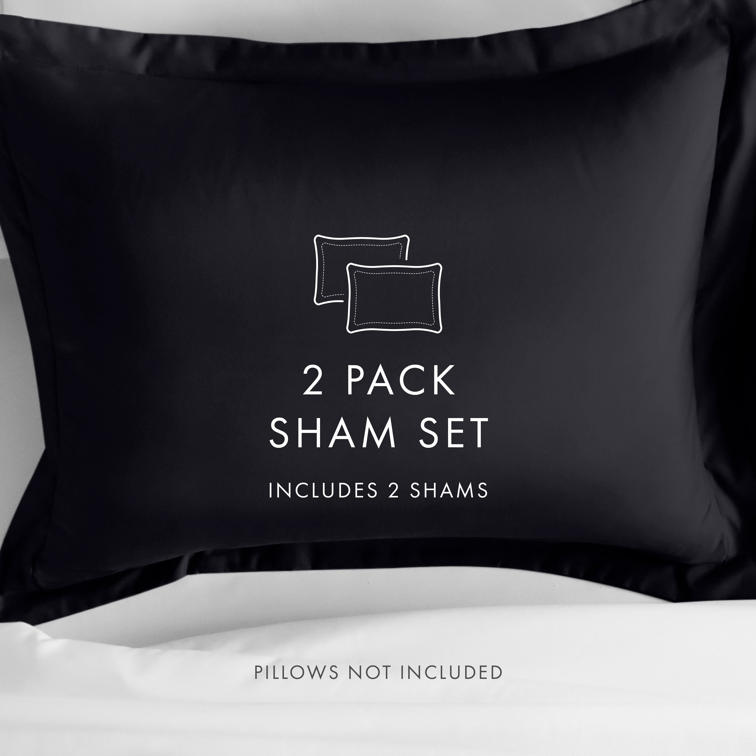 Black pillow clearance sham