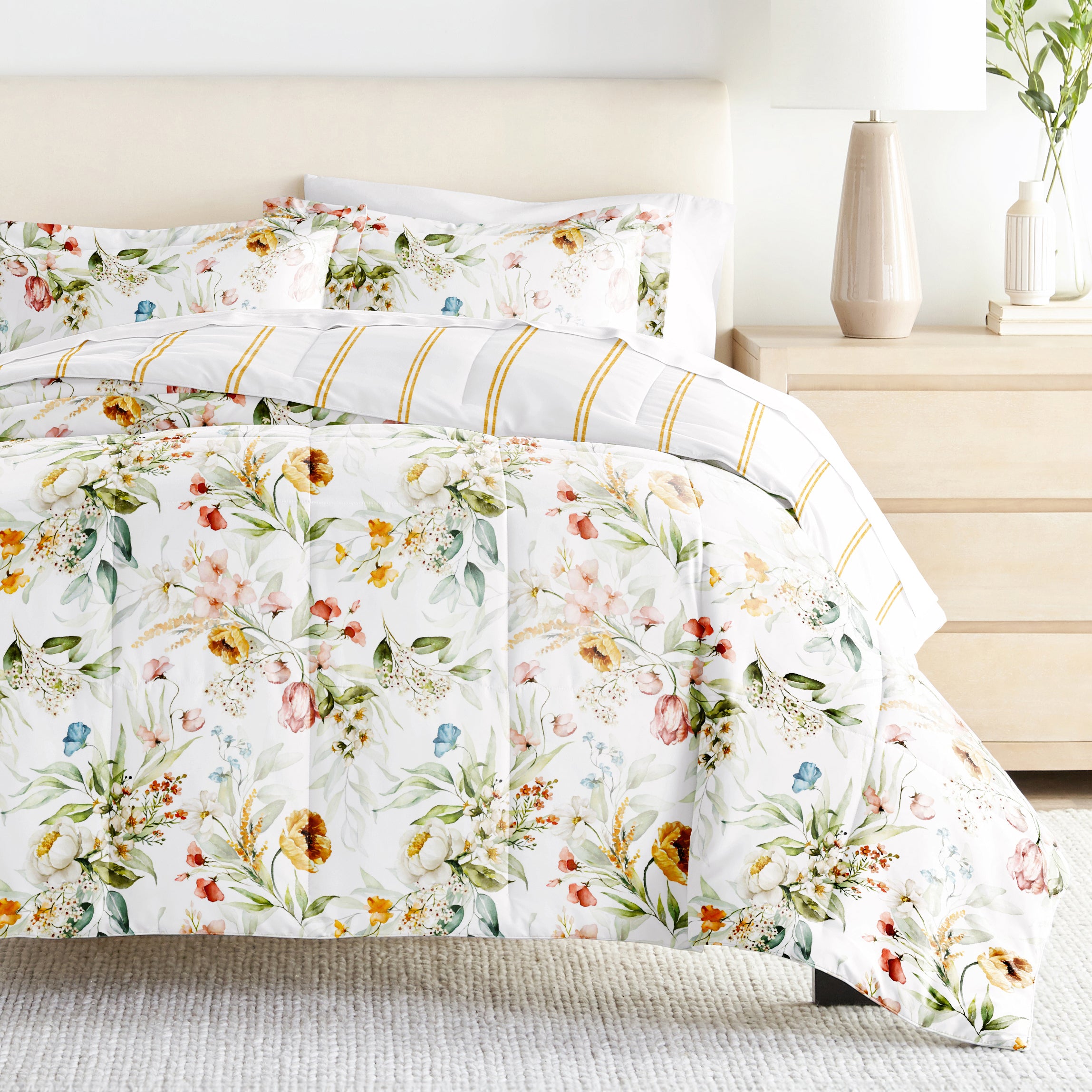 Buy Chintz Floral Reversible Down-Alternative Comforter Set