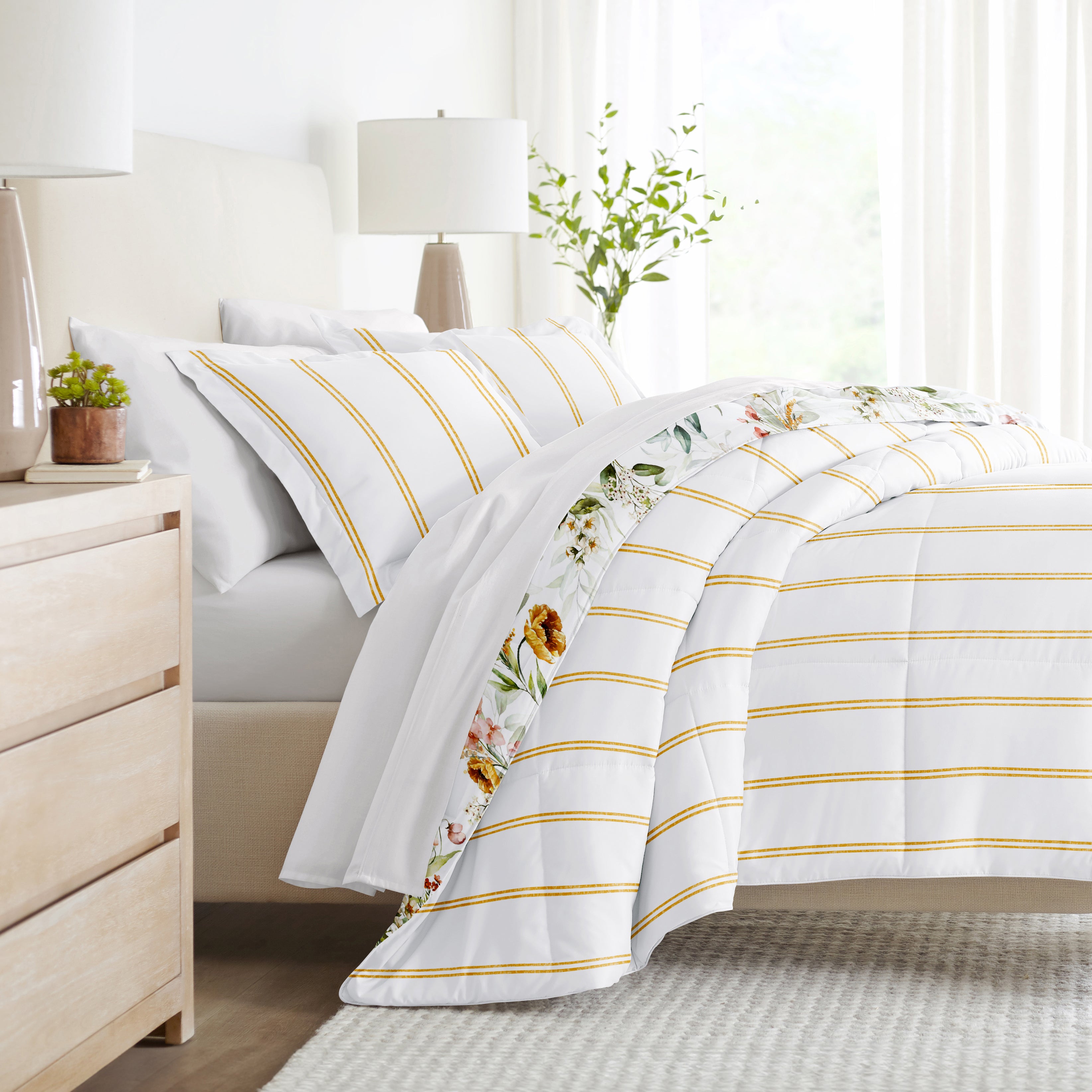 Buy Chintz Floral Reversible Down-Alternative Comforter Set