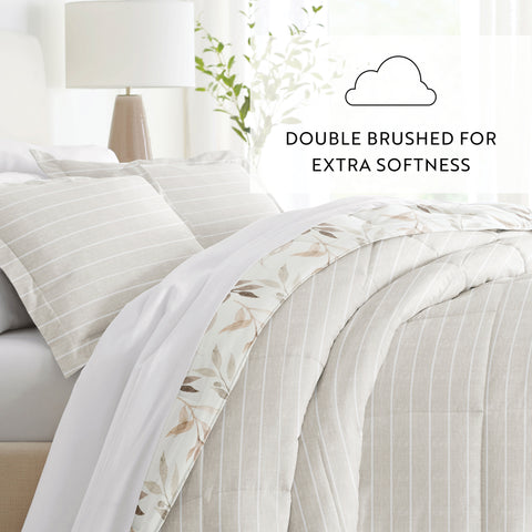 Buy Stitched Stripe Reversible Down-Alternative Comforter Set
