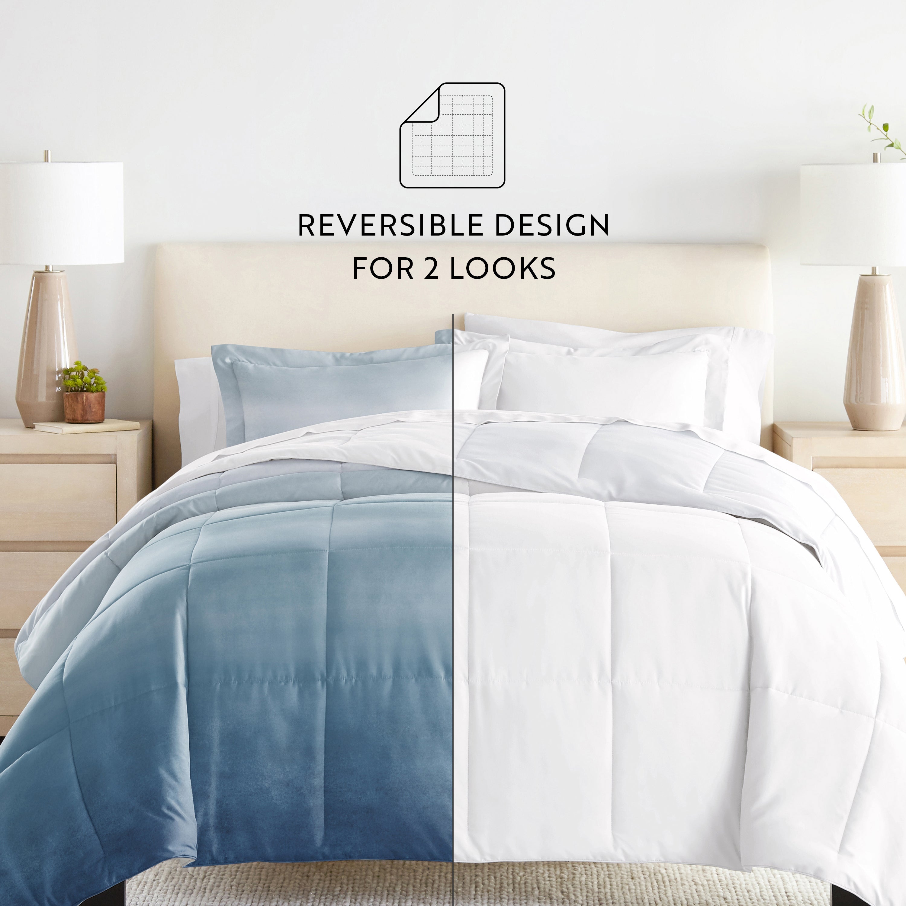 Light blue outlet down alternative comforter