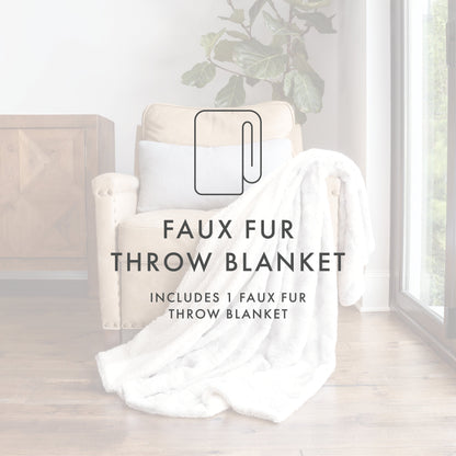 Faux Fur Tie Dye Throw Blanket - Sale