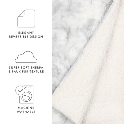 Faux Fur Tie Dye Throw Blanket - Sale