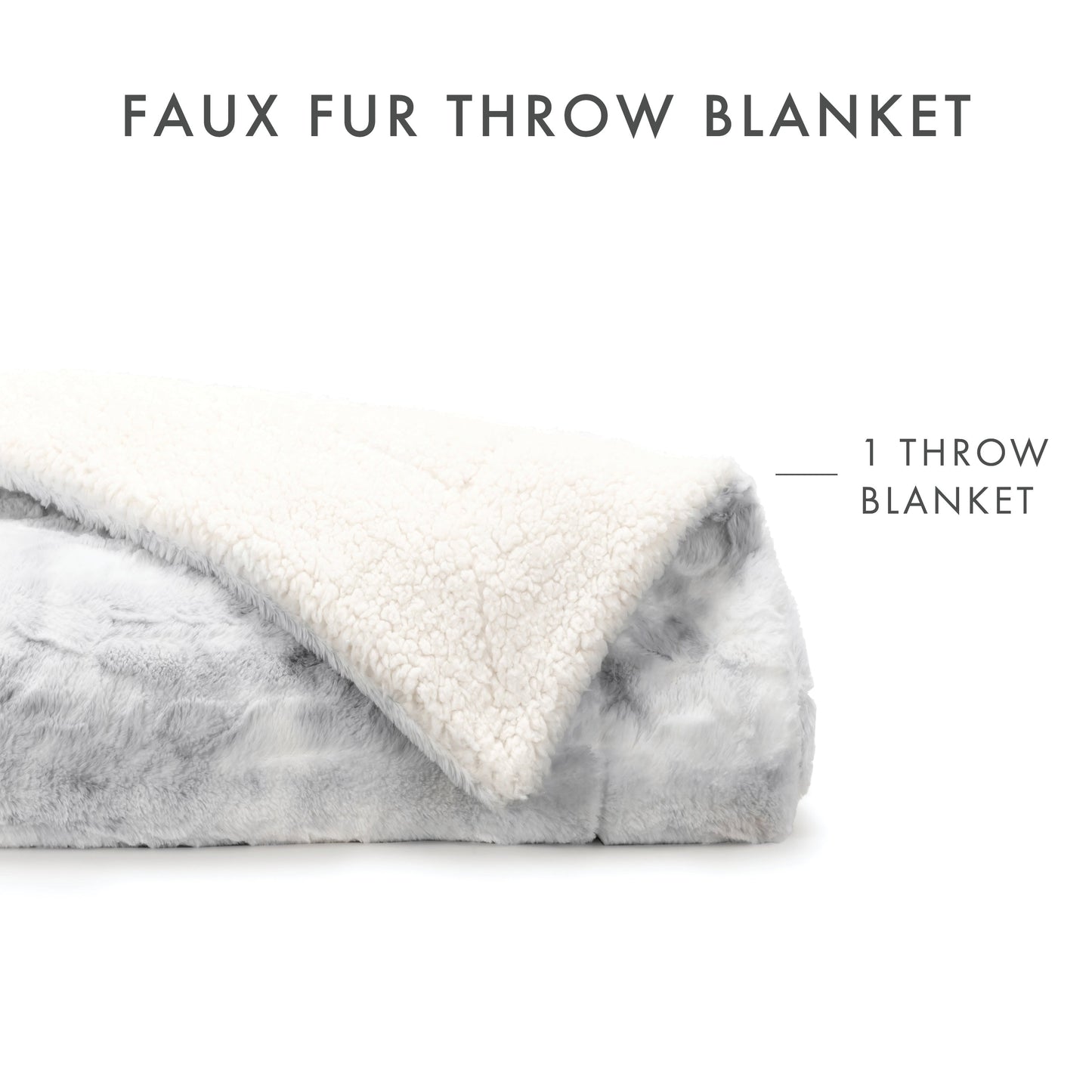 Faux Fur Tie Dye Throw Blanket - Sale