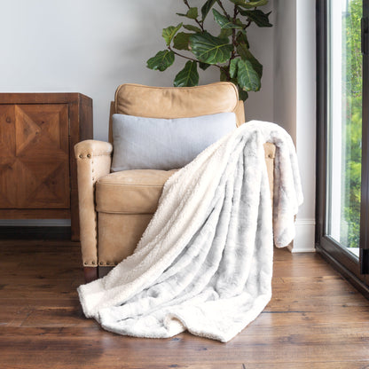 Faux Fur Tie Dye Throw Blanket - Sale