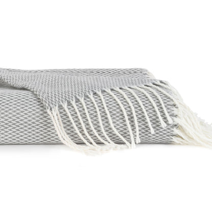 Gray, Herringbone Throw Blanket