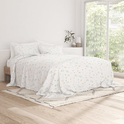 Bluebirds Pattern 4-Piece Sheet Set - Sale