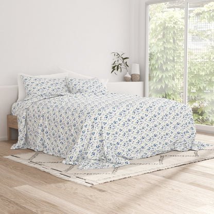 Blossoms Pattern 4-Piece Sheet Set