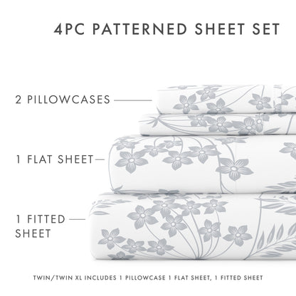 Chantilly Lace Style Pattern 4-Piece Sheet Set