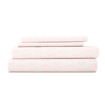 Classic in Pink Pattern 4-Piece Sheet Set - Sale